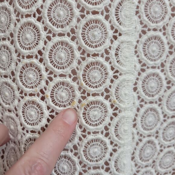 MOSCHINO dress white eyelet lace‎ sleeveless bodycon midi 8 - Picture 5 of 16